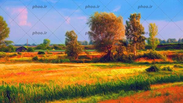 عکس نقاشی منظره ی زیبا