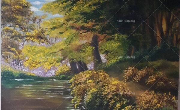 عکس نقاشی منظره با رنگ و روغن
