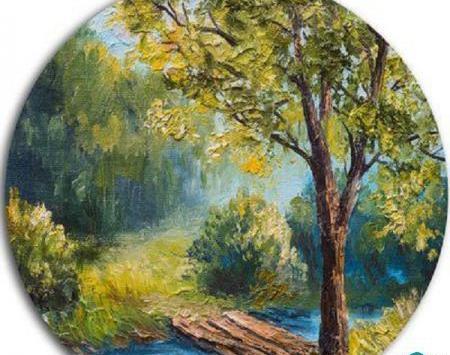 عکس نقاشی منظره با رنگ و روغن