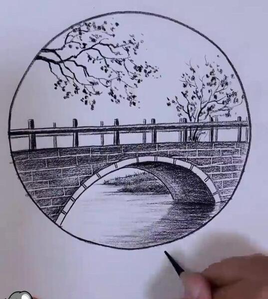 دانلود عکس نقاشی منظره ساده