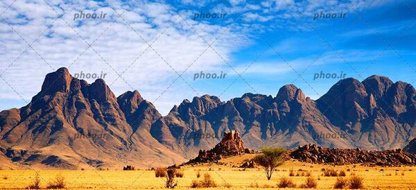 عکس منظره با کوه