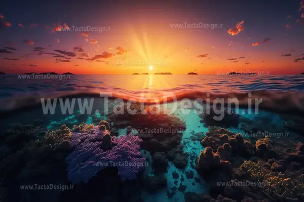 عکس از منظره غروب افتاب