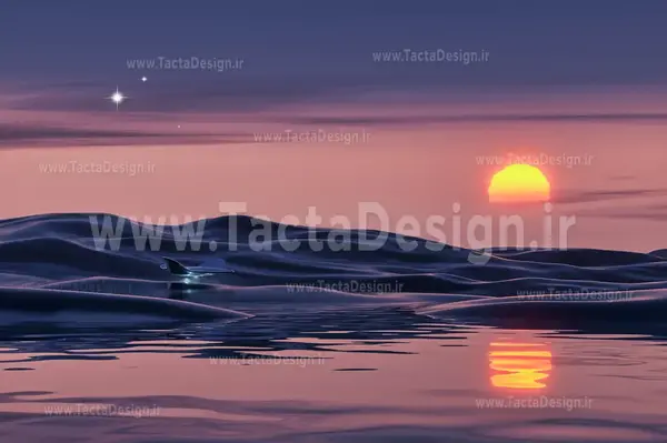 عکس از منظره غروب افتاب