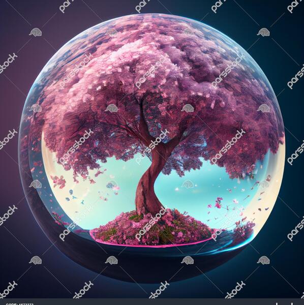 عکس منظره صورتی کره ای