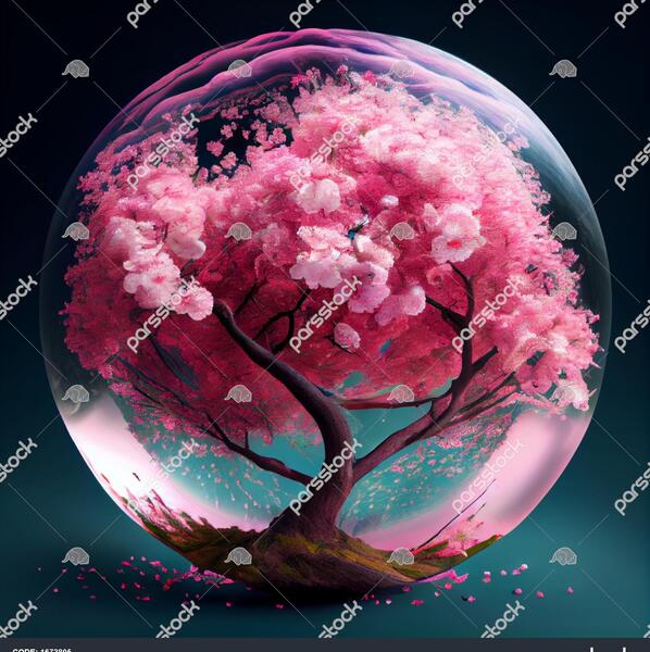 عکس منظره صورتی کره ای