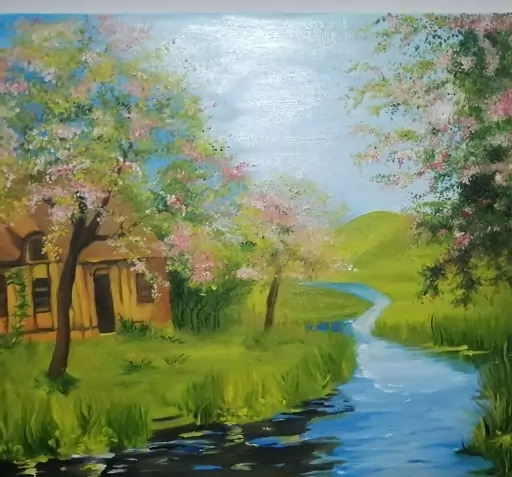 عکس نقاشی منظره رنگی