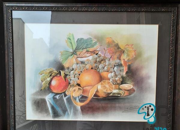 عکس نقاشی منظره مداد رنگی