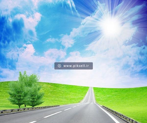 عکس منظره با جاده