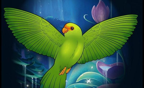 عکس کارتونی پرنده درحال پرواز