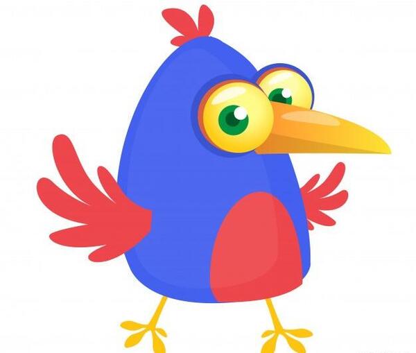 عکس کارتونی پرنده زیبا