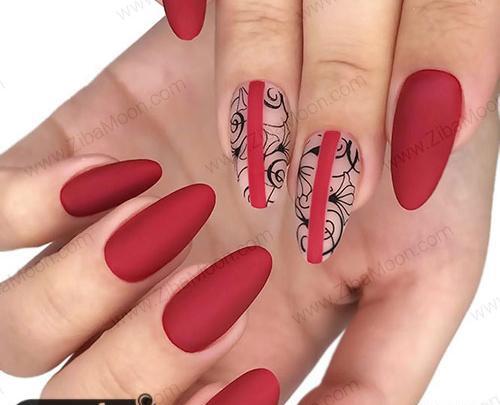 عکس لاک قرمز مات