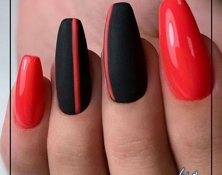 عکس لاک قرمز تیره