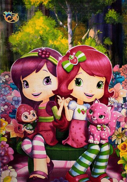 عکس کارتونی دختر توت فرنگی