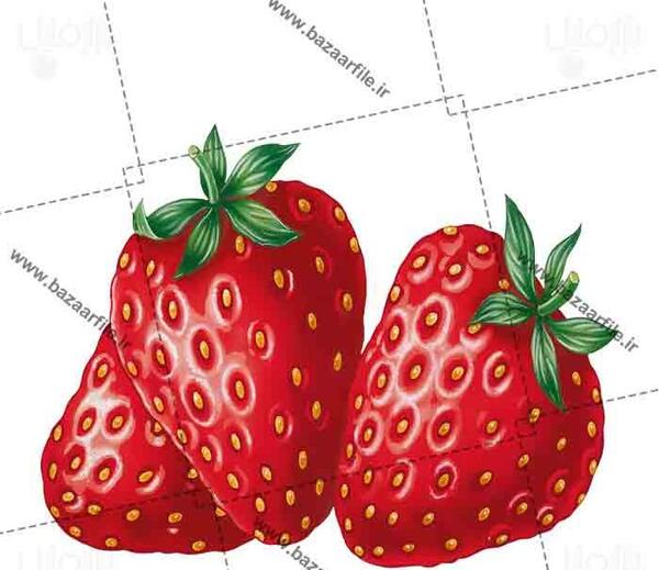 عکس کارتونی میوه توت فرنگی