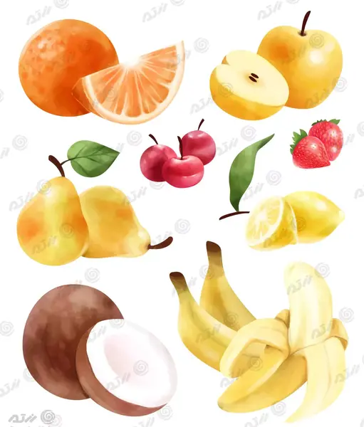 عکس کارتونی میوه توت فرنگی
