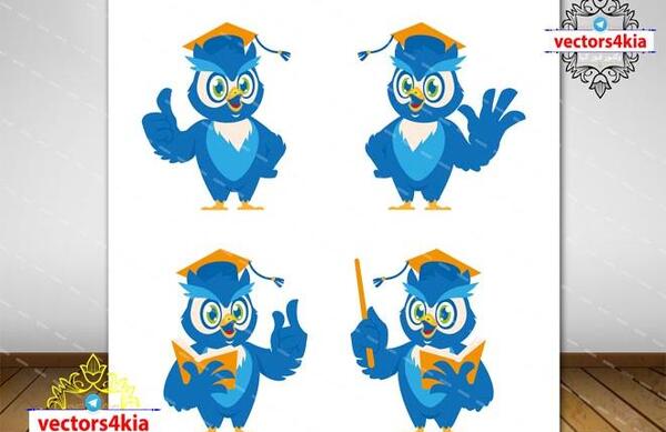 عکس کارتونی جغد دانا