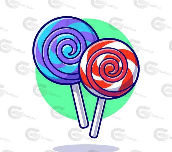 عکس کارتونی آبنبات چوبی