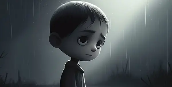 عکس کارتونی چهره ی غمگین