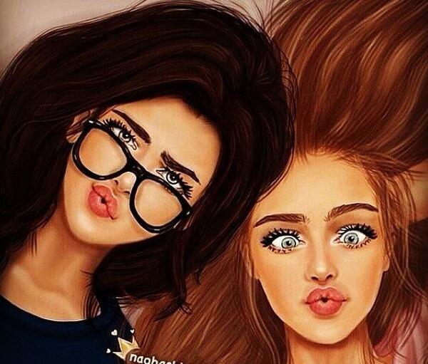 عکس های کارتونی دوستانه دخترانه
