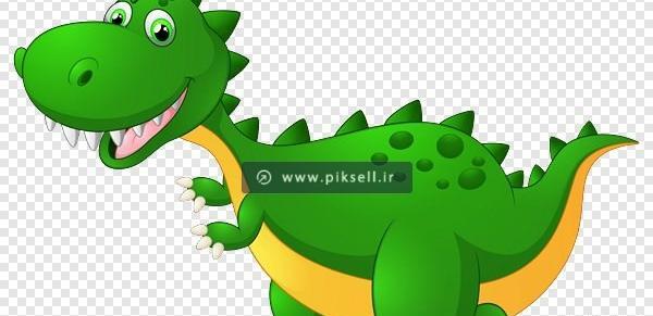 عکس کارتونی دایناسور سبز