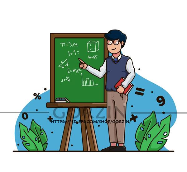 عکس کارتونی معلم ریاضی