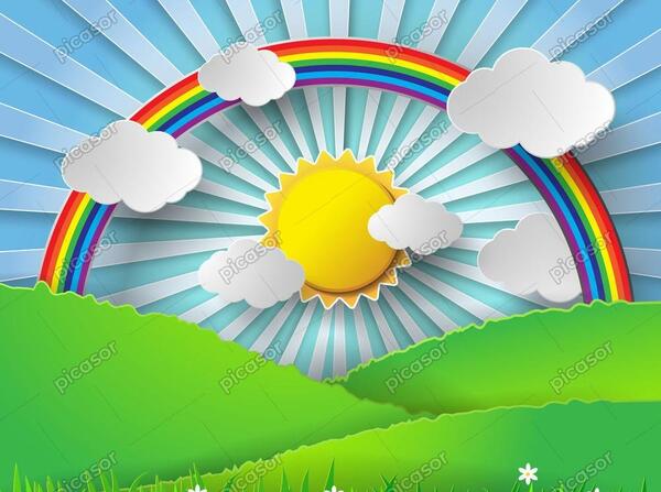دانلود عکس رنگین کمان کارتونی