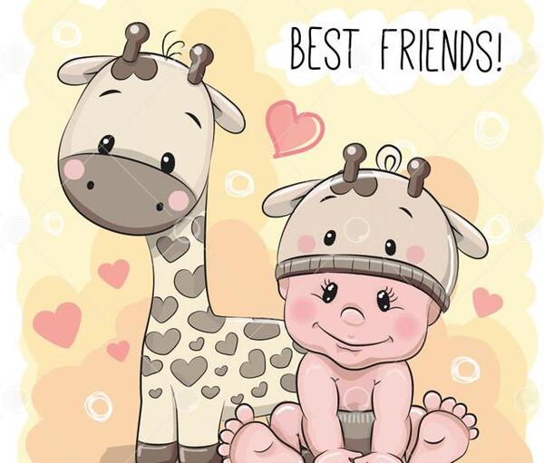 عکس زرافه کارتونی بامزه