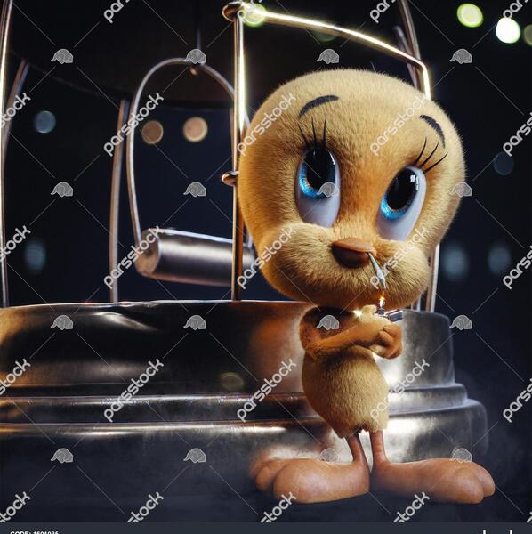 عکس کارتونی قناری زرد