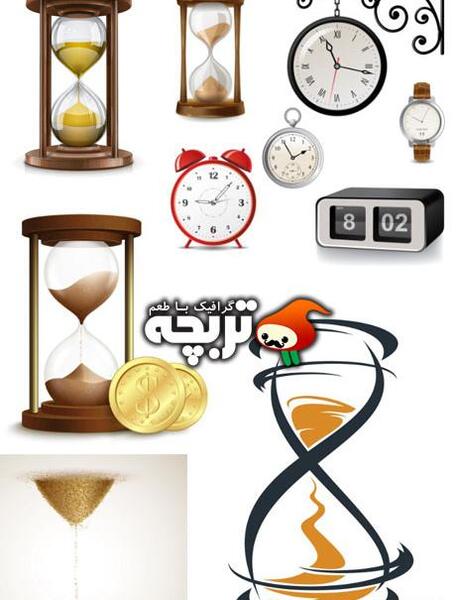 عکس کارتونی ساعت شنی
