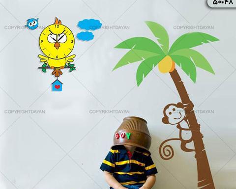 عکس کارتونی از ساعت دیواری