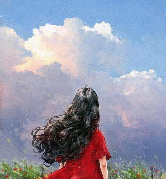 عکس کارتونی دختر شاد
