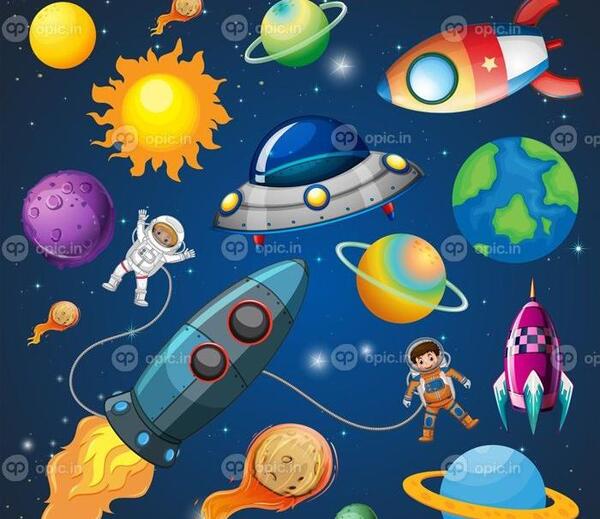 عکس کارتونی فضانورد فانتزی