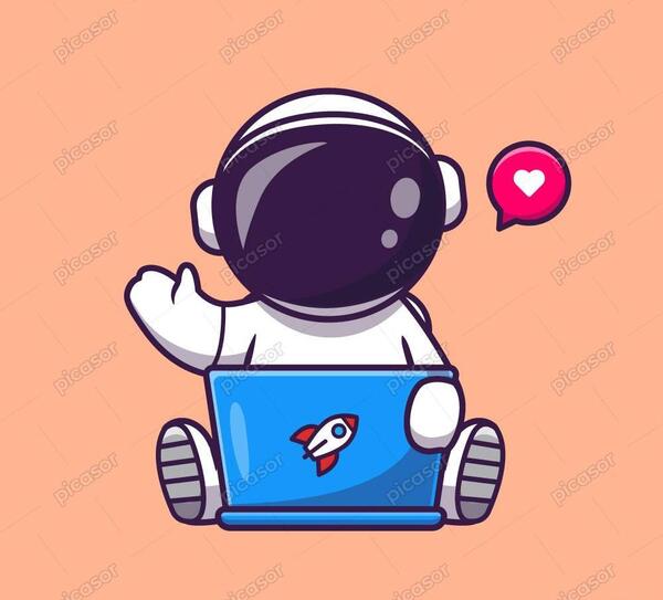 عکس فضانورد کارتونی برای پس زمینه