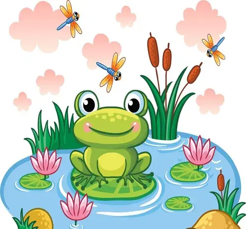 عکس قورباغه کارتونی برای استیکر