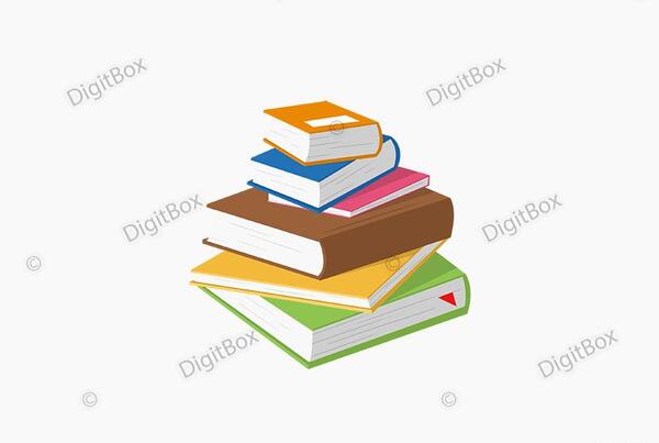 عکس کارتونی کتاب و مداد