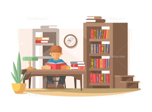 عکس کتابخانه کارتونی