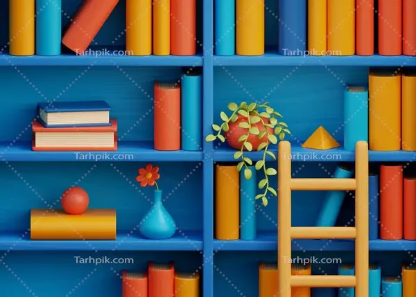 عکس کتابخانه کارتونی