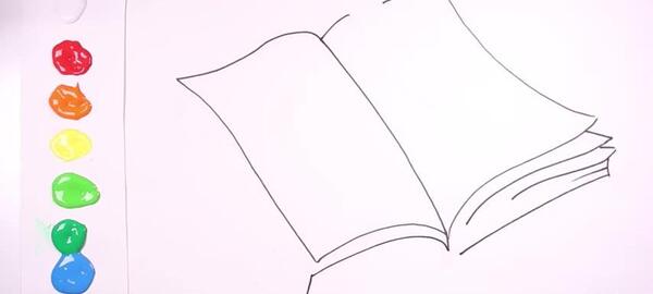 عکس کارتونی کتاب باز شده