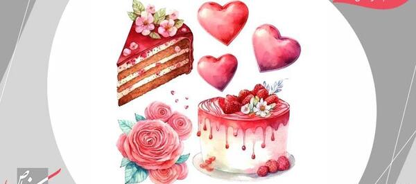 عکس کیک ولنتاین شیک