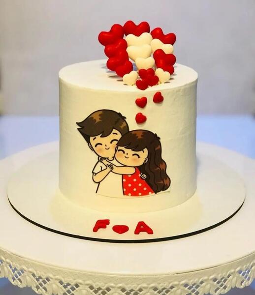 عکس کیک ولنتاین شیک