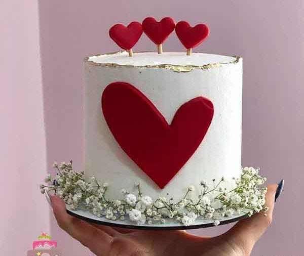 عکس کیک ولنتاین شیک