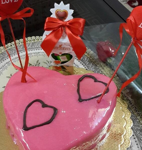 عکس کیک برای ولنتاین