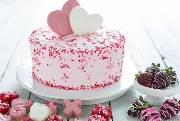 عکس کیک برای ولنتاین