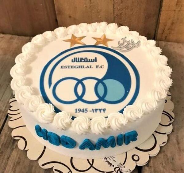 عکس کیک استقلال شیر