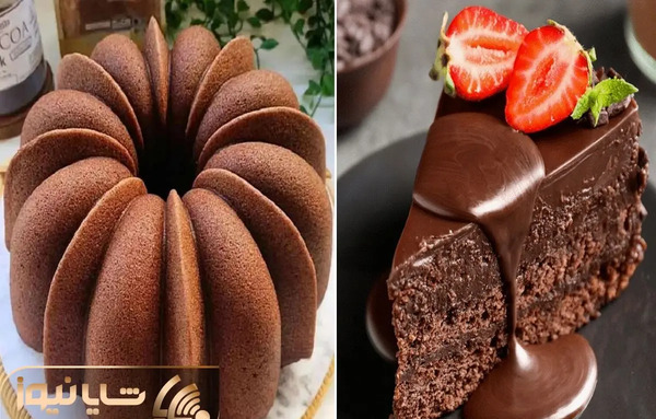 عکس کیک اسفنجی شکلاتی