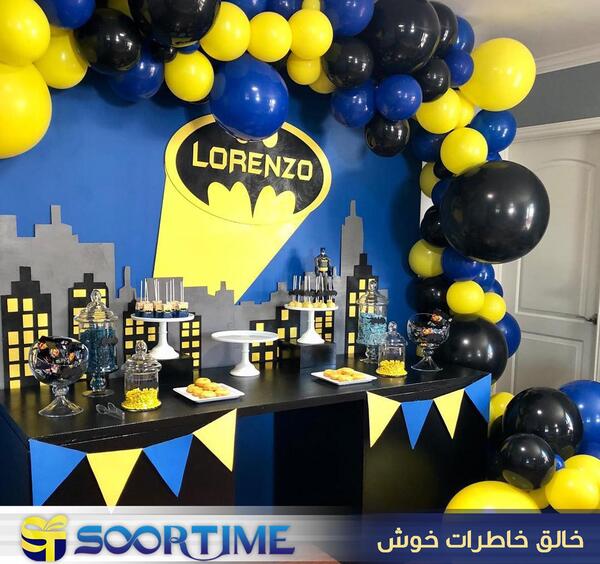عکس کیک تولد بتمن و سوپرمن