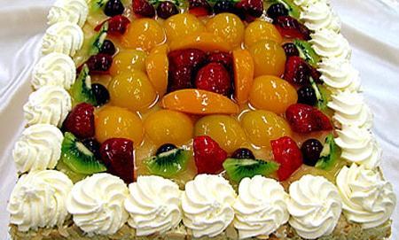 عکس کیک بستنی با میوه