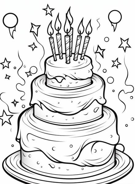 عکس نقاشی کیک بستنی