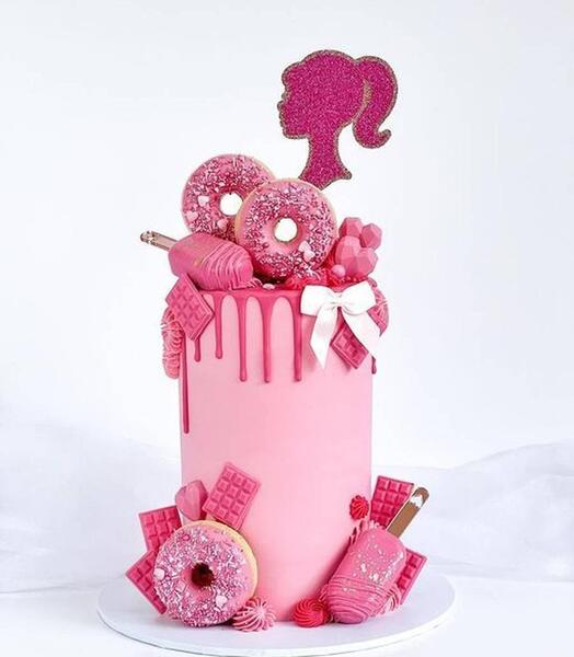 عکس کیک باربی دو طبقه
