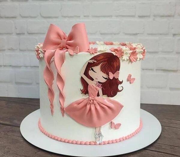 عکس کیک باربی دو طبقه